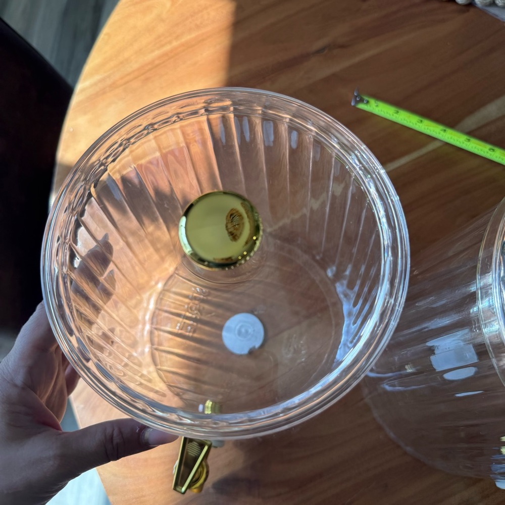 Plastic Clear Beverage Dispensers with Gold Accents - Picture 7 of 8